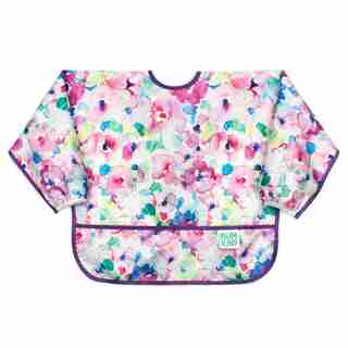 Bumkins Sleeved Bib, Watercolour Flower