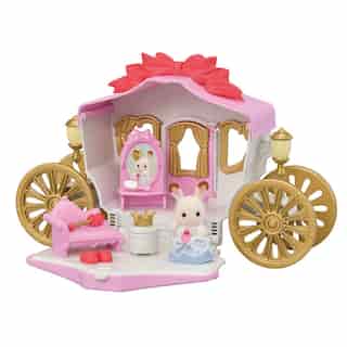Royal Carriage Set, Dollhouse Playset with Vehicle and Accessories