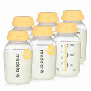 Medela Breast Milk Collection and Storage Bottles, 6 Pack, 5 Ounce/150mL Breastmilk Container
