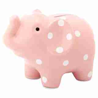 PINK ELEPHANT POLKA DOT BANK