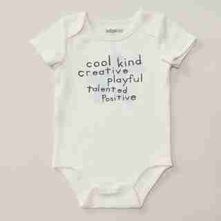BODYSUIT, COOL KIND POSITIVE 6-12 MONTHS