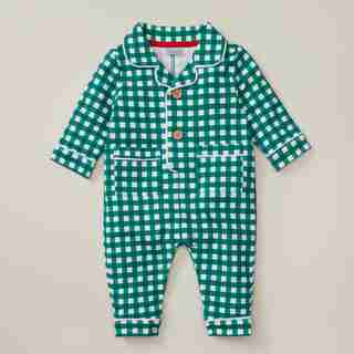 PLAY SUIT, GREEN CHECK 18-24 MONTHS