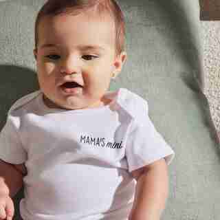 MONOCHROME ONESIE, MAMA MINI WHITE 12-18 MONTHS