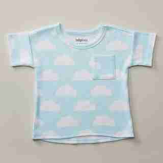 T-SHIRT, BLUE CLOUD PRINT 18-24 MONTHS