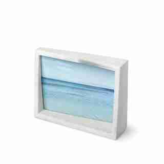 EDGE MARBLE FRAME, WHITE MARBLE, 5" X 7"