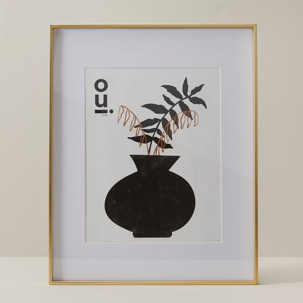 16" X 20" GALLERY FRAME, BRASS
