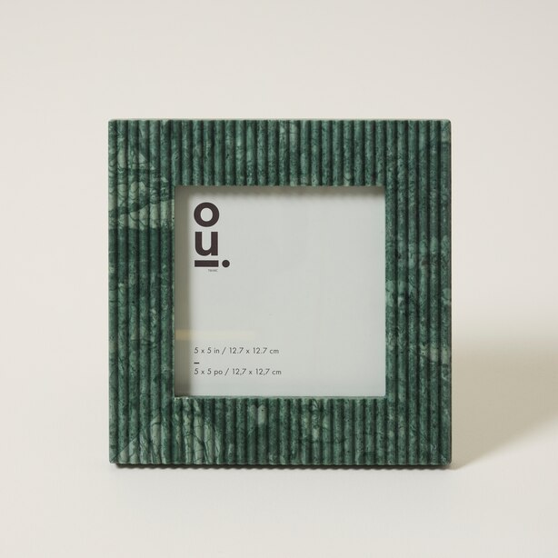 ANGULAR MARBLE FRAME GREEN 5 X 5 