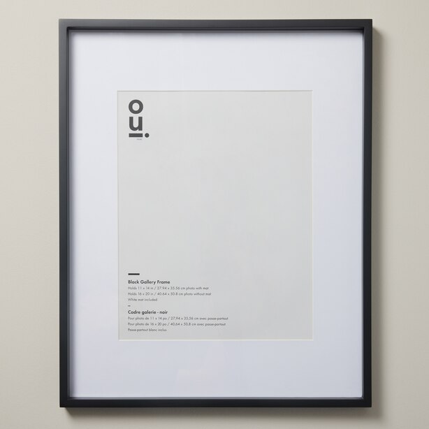 16" X 20" GALLERY FRAME, BLACK