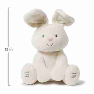 Baby GUND Flora the Bunny Animated Plush Stuffed Animal Toy for Baby Girls and Boys, Cream, 12" (Styles May Vary)