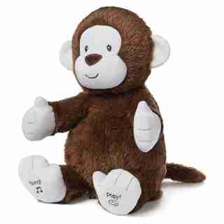 Baby GUND Animated Clappy Monkey Singing and Clapping Plush Stuffed Animal, Brown, 12"
