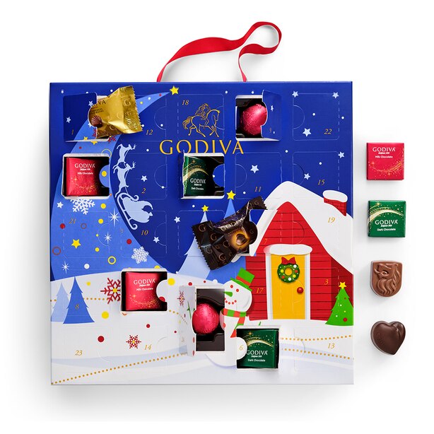Holiday Luxury Chocolate Advent Calendar by Godiva Gifts www Holiday Luxury Chocolate Advent Calendar by Godiva Gifts www