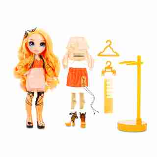 Rainbow High Poppy Rowan – Orange Fashion Doll with 2 Outfits
