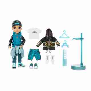 Rainbow High River Kendall – Teal Boy Fashion Doll with 2 Complete Mix & Match Outfits