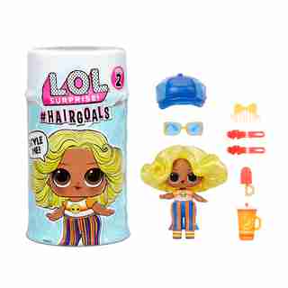 Poupée L.O.L. Surprise! #Hairgoals de série 2 avec de vrais cheveux et 15 surprises, accessoires, poupées surprises
