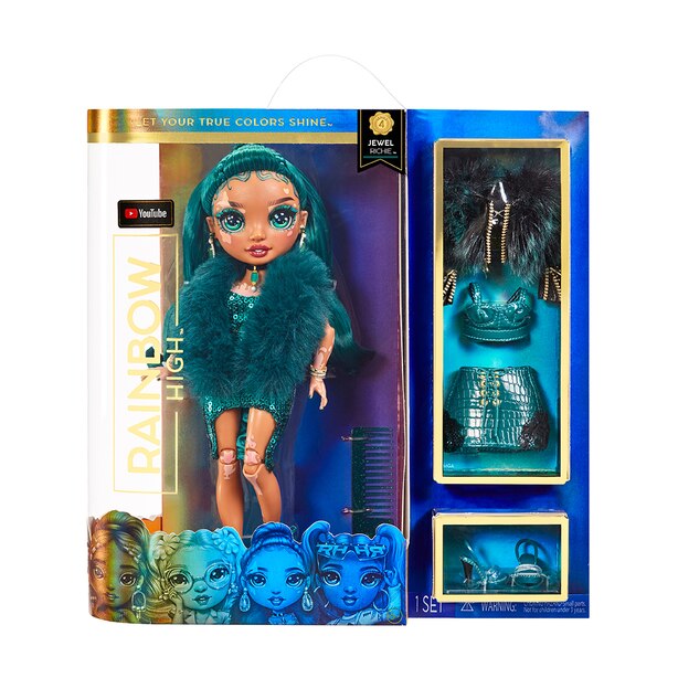 Rainbow High Jewel Richie Emerald Green Fashion Doll with Vitiligo by