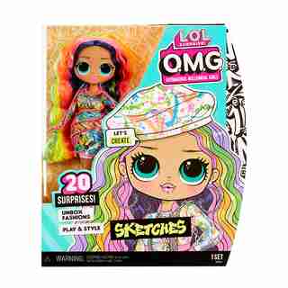 LOL Surprise OMG Sketches Fashion Doll with 20 Surprises