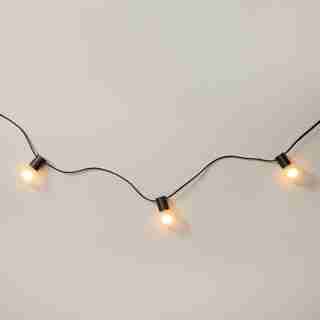 PATIO LIGHTS BLACK 20 BULBS
