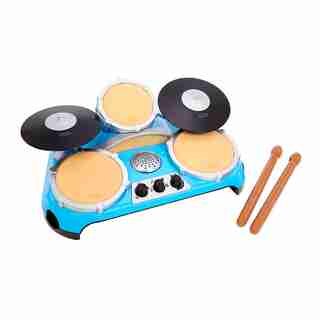 My Real Jam Drum Set, Toy Drums with Drumsticks and Case