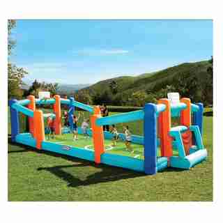 Little Tikes Huge Inflatable Backyard Soccer & Basketball Court for multiple kids