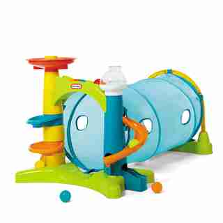 Little Tikes 2-in-1 Activity Tunnel with Ball Drop, Windows, Silly Sounds, and Music - Ages 1 – 3