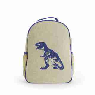 Sac à dos Raw Linen pour tout-petit – Dinosaure bleu