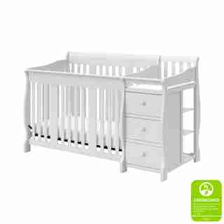 STORKCRAFT PORTOFINO 4-IN-1 CONVERTIBLE CRIB AND CHANGER WHITE