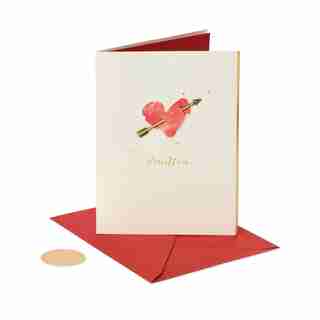 Papyrus Valentine's Day Card for Him or Her (Heart and Arrow)
