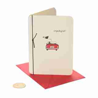 Papyrus Graduation Card (Red Car)