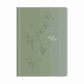 ACADEMIC PLANNER 2022-2023 SAGE PU WUTH EMBOSSED FLOWERS