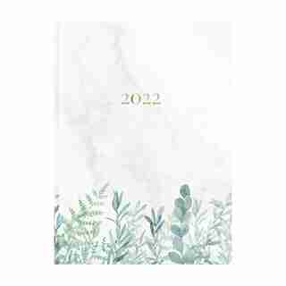 2022 WEEKLY PLANNER, WHITE MARBLE