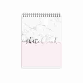 WHITE PINK MARBLE SKETCHBOOK