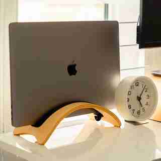 Birch Wood Vertical Laptop Stand