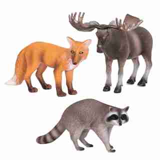 Fox, Moose & Raccoon Forest Animals