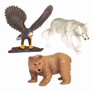 Wolf Bear & Eagle Forest Animals