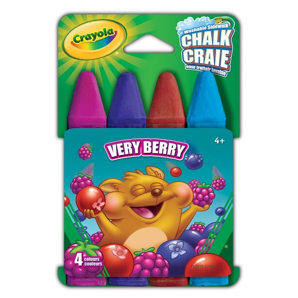CRAYOLA 4CT SIDEWALK CHALK VERY BERRY by Crayola Toys www.chapters.indigo.ca