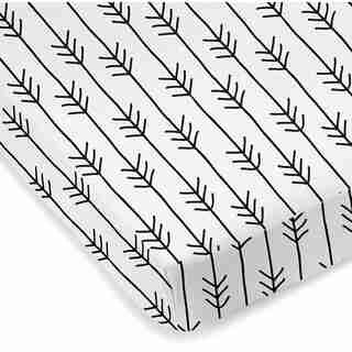 Flannel Mini Crib Sheet, One Direction Black & White