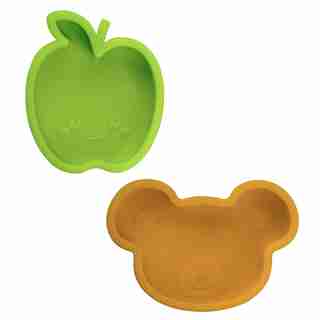 Kushies Silidip Mini Bowl 2 Pack - Lime / Orange