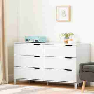 Kanagane 6-Drawer Double Dresser, Pure White