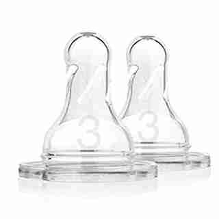 Dr. Brown's Bottle Nipple Level 3 Medium-Fast Flow 6 to 9 Months 2-Pack