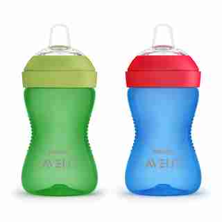 Set of 2 My Grippy Spout Cup 10oz, Blue/Green