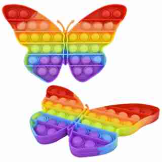 Bubble Poppers 9" Rainbow Butterfly
