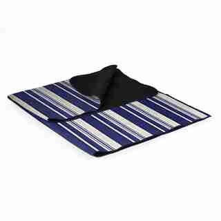 Picnic Time Blanket Tote XL Outdoor Picnic Blanket Blue Stripe
