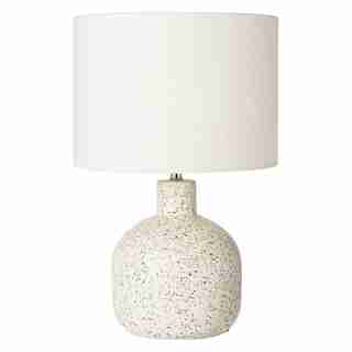 TERRACOTTA LAMP WITH JUTE LAMPSHADE TERRAZZO