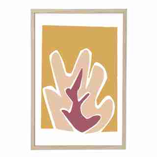 ABSTRACT FRAMED ART YELLOW