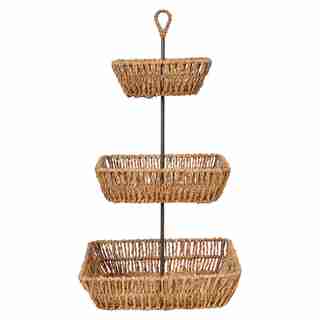 DECORATIVE 3-TIER SEAGRASS TRAY