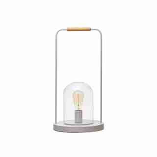 METAL & GLASS TABLE LAMP 22"