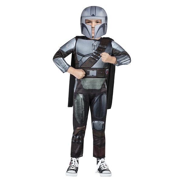 STAR WARS MANDALORIAN TODDLER COSTUME - Combinaison avec cape et casque en tissu