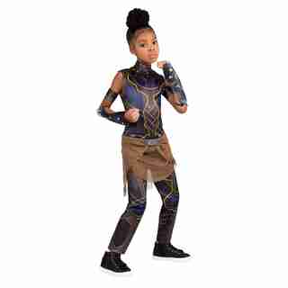 MARVEL'S SHURI YOUTH COSTUME - Combinaison en jersey poly avec paréo, poignets et gantelets