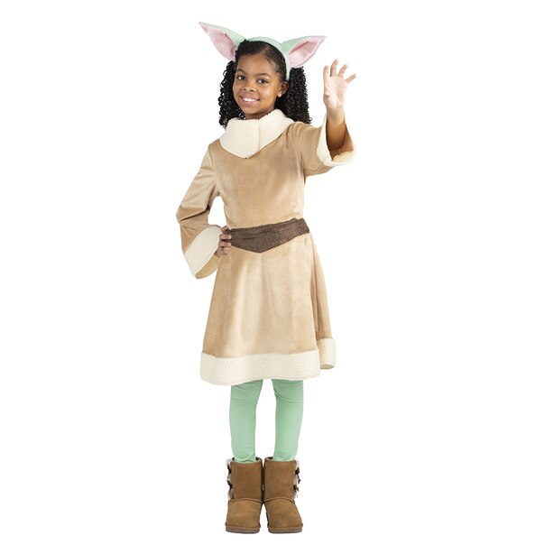 STAR WARS GROGU GIRL COSTUME - Minky Robe with Faux Fur Trim and Double-Sided Minky Headpiece