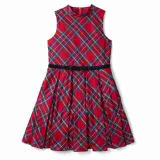 Jolie robe de Noël plissée pour filles - 10
